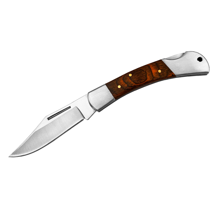 Coltello tascabile classico vecchio timer con manico in legno