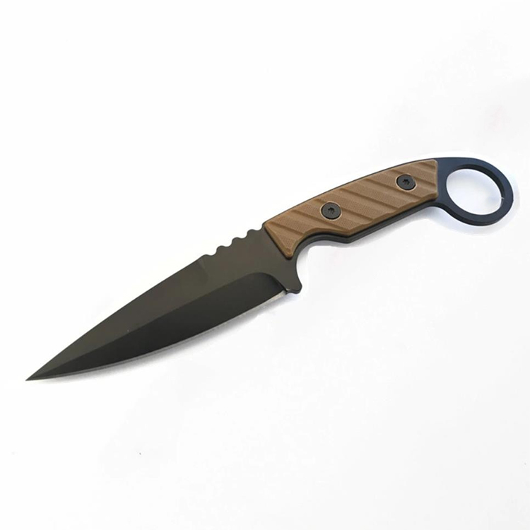 G10 핸들 검정색 산화 고정 블레이드 Karambit