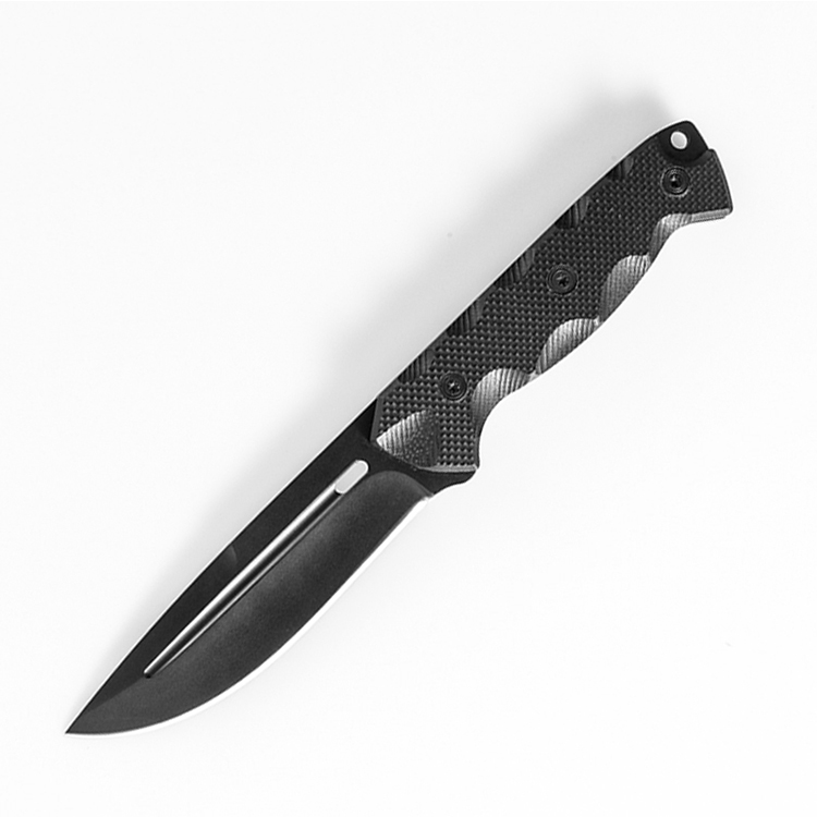 Loveck&yacute; nůž s rukojet&iacute; G10 s plnou černou texturou