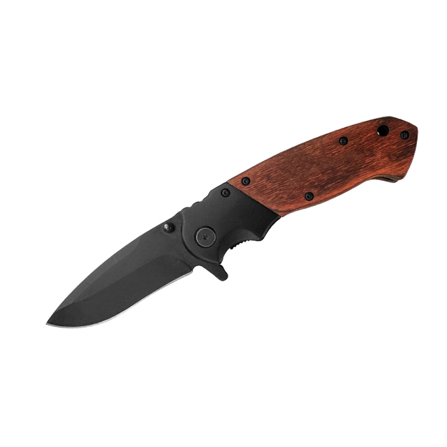 Cuchilla de capa negra para mango de madera pakka cuchillo plegable