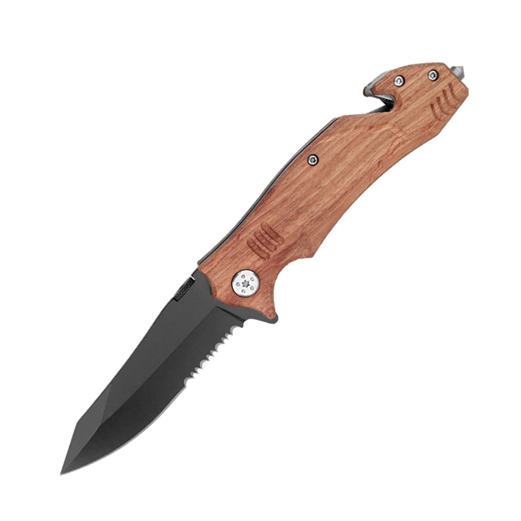 Nov dizajn žepnega noža za preživetje na prostem z razbijalcem stekla